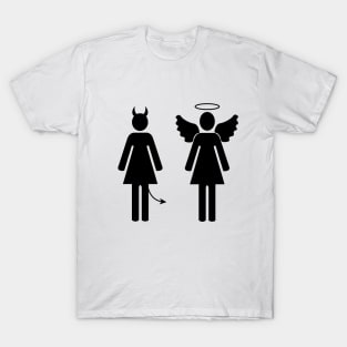 Angel and demon couple T-Shirt